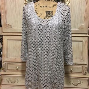 💋Silvery Grey Tunic Top💋 OX